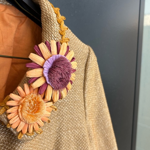 Moschino Cheap and Chic Sz 6 vintage EUC basket weave blazer- ultra fun and lux - Picture 4 of 15